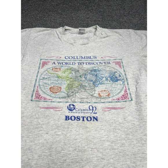 Vintage 90's 1992 Columbus World Of Discovery Single Stitch T-Shirt Size Large - Picture 3 of 9